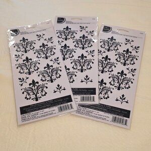 Scrapbooking Stickers Rub-On Floral Design Lot